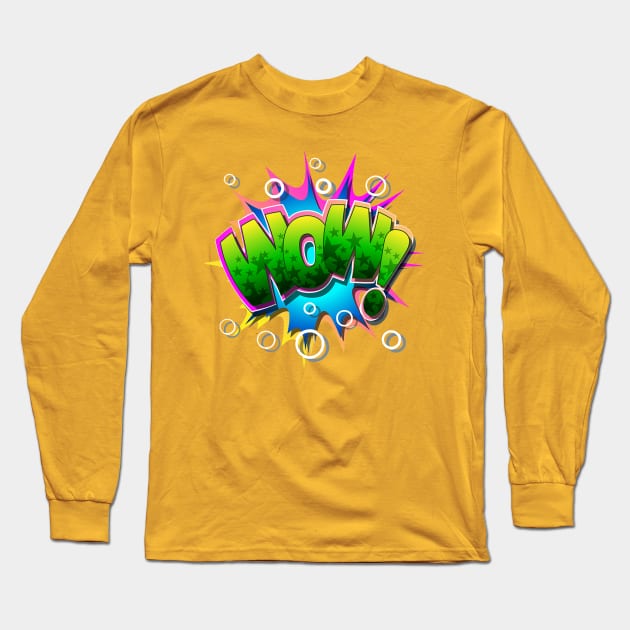 wow Long Sleeve T-Shirt by yury